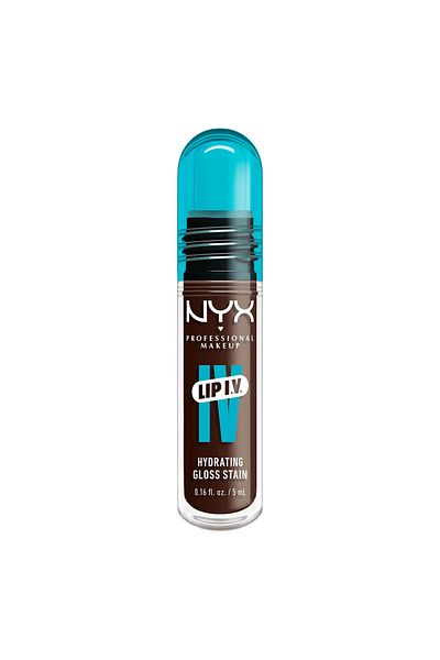 NYX Professional Makeup Lip IV Hydrating Gloss Stain, Lip Gloss, Up to 12HR Hydration,Espresso Soak