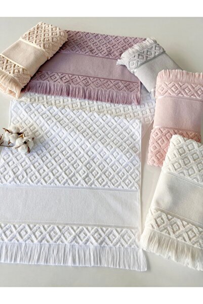 sarra 50x90 Sarra Milano Етамін з бахромою, 6 рушників - сірий