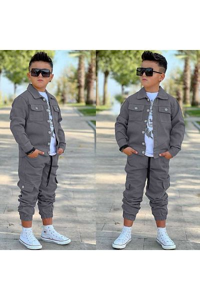 MARİSSA Boy's suit, linen fabric