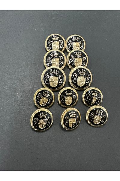 T.T Polnet Button Metal Jacket Blazer Enameled Button.