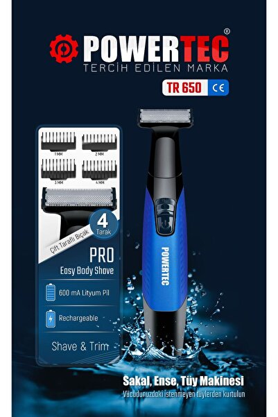 POWERTEC TR-650 Body Groom Vücut Tıraş Makinesi