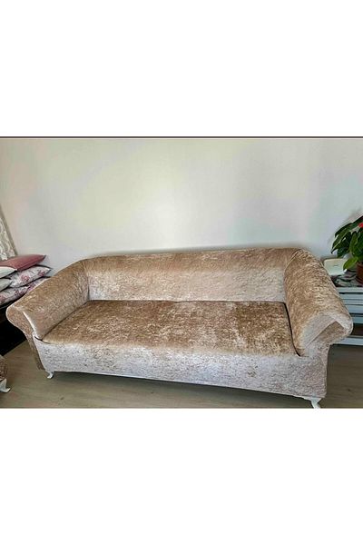 BTF HOME Калъф за диван от мек и еластичен кадифе за 3 души - устойчив на петна, единичен комплект