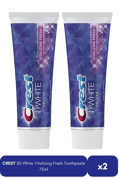 CREST 3d White Vitalizing Fresh Toothpaste 75ml X2