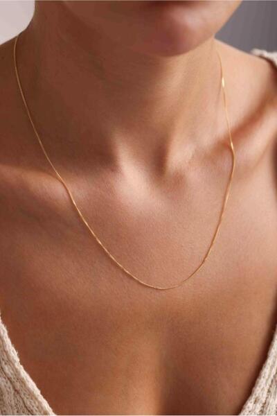 Tufanlar Kuyumculuk 14 Ayar Altın Gurmet İnce Zincir Kolye