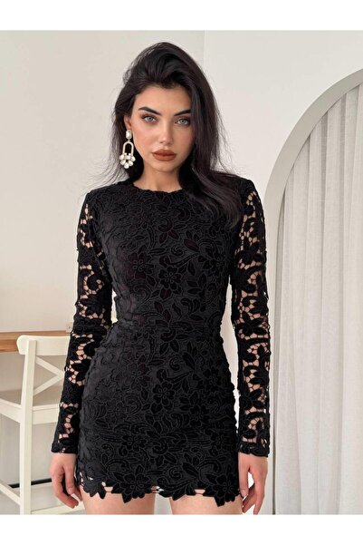 conconmoda Sara Dantel Tasarım Mini elbise