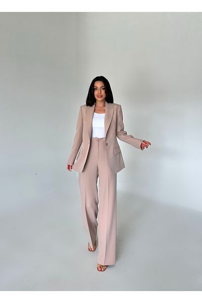mera kozmetik Blazer Suit Single Button Jacket Pants