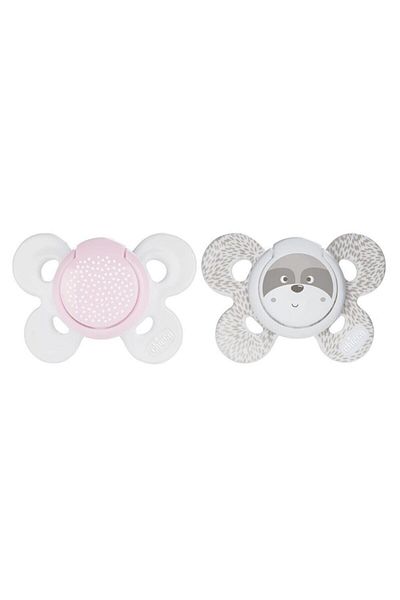 Chicco لهاية سيليكون مريحة من Physioforma - 2-6 أشهر (عبوة من قطعتين)