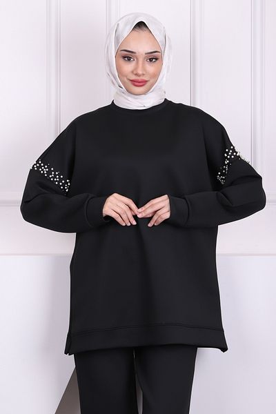 İmajButik Μαύρο κοστούμι κατάδυσης με πέρλες ώμου