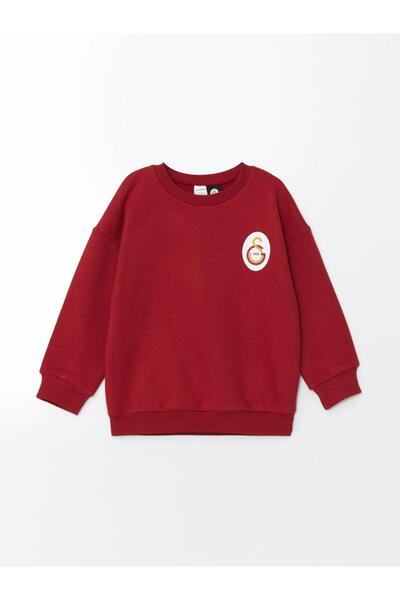 LC Waikiki Lcw Baby Red Crew Neck Printed Baby Boy Sweatshirt