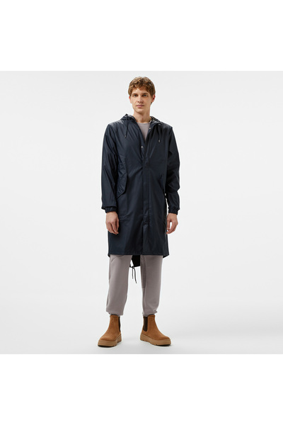 Rains Парка риб'ячий хвіст W3 унісекс темно-синій плащ