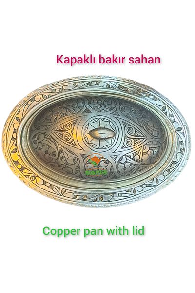 SAFİR Copper Sahan, Copper Lid Presentation Sahan, White Tinned Copper Sahan A Quality Lid Sahan Presentation Holder