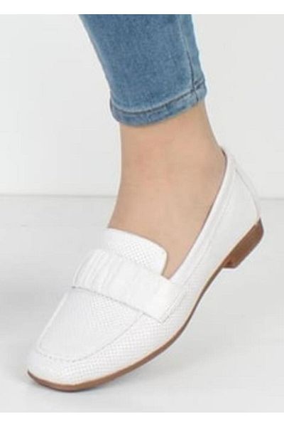 STEP MORE Z89405 Balerini de damă din piele naturală cu vârf tocit