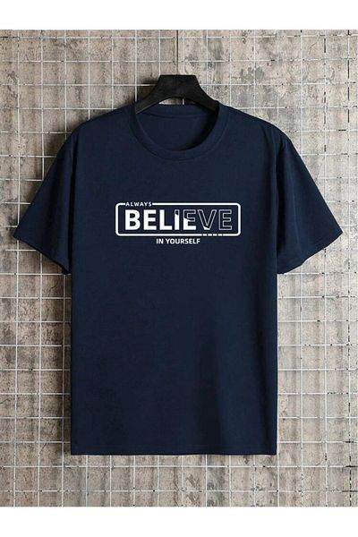 Medinenur BELIEVE WRITTEN ΛΕΠΤΟΜΕΡΗ ΒΑΣΙΚΟ T-SHIRT