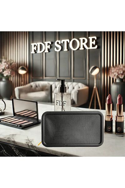 FDF STORE Machine Washable Custom Textured Travel Cosmetic Bag - Makeup Bag Custom Fragrant