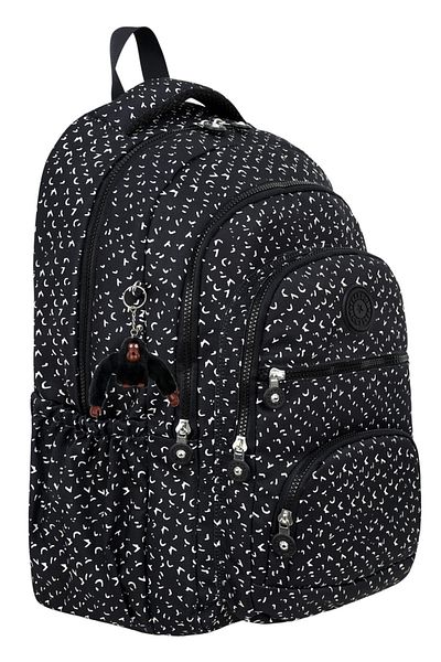 Çanta Trend Luxury Patterned High School and Middle School Backpack, Patterned Schoolbag, Monkey Keychain Gift