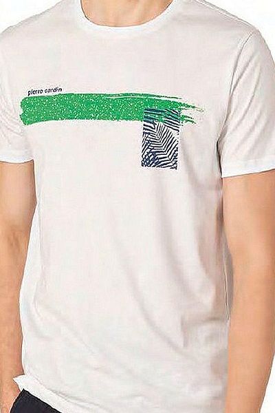 Pierre Cardin 6077 Ανδρικό κοστούμι πιτζάμες με κοντό μανίκι Crew-Λευκό