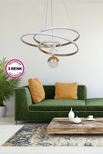 Harnelli 3 Renk Yanabilen Şeker TOP AKSESUARLI Modern Ledli Avize