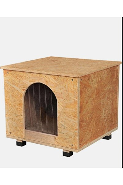 shop Lüx Ahşap Kedi Kulübesi, Suya ve Soğuğa Dayanıklı, Büyük (L) 41X41X36 Cm.