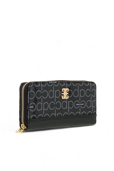 Pierre Cardin Черна дамска чанта портфолио и клъч с монограм - 06PC24Y604-PMN