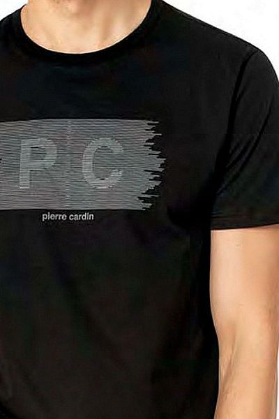 Pierre Cardin 6084 Ανδρικό κοστούμι πιτζάμες με κοντομάνικο λαιμόκοψη-μαύρο