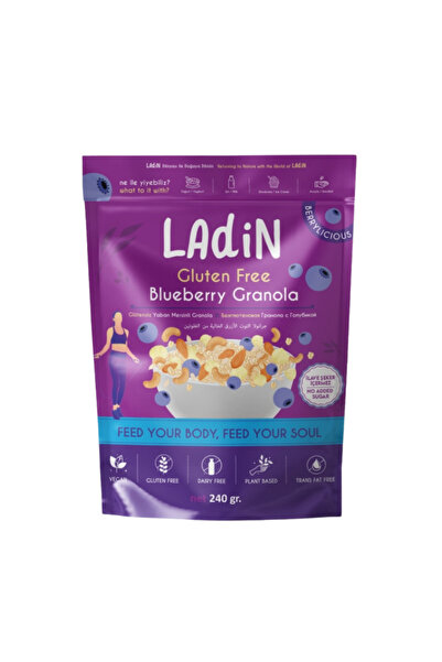 Ladin Organics Ladin Glütensiz Yaban Mersinli Granola 240 Gr(İLAVE ŞEKERSİZ,K...
