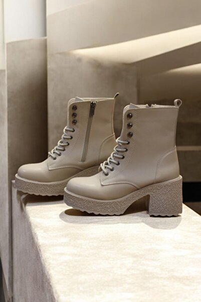 Şanzelize SHOESLOOM KALIN TOPUKLU BAĞCIKLI BOT