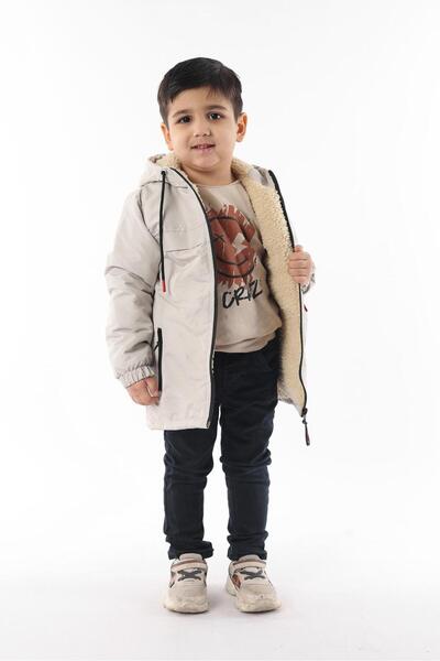 FLUEND MODA Children's Furry Waterproof and Windproof Children's Coat & Coat