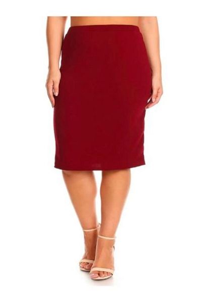 CNG MODA King Size Office Stylish Scuba Fabric Pencil Skirt