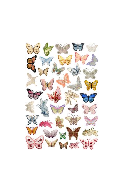 Ororabutik Σετ αυτοκόλλητων Fairycore Butterfly - Σετ αυτοκόλλητων Scrapbook Bullet Journal 43 τμχ