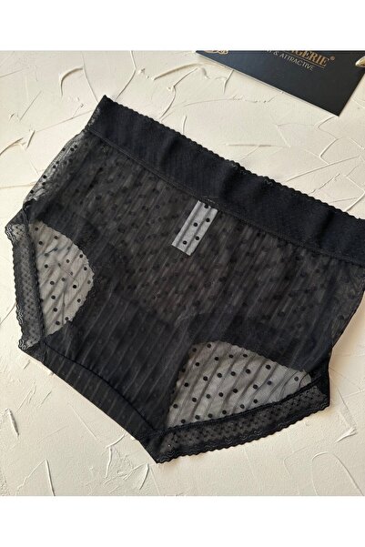 İntive Lingerie Lily Baby plasă din bumbac cu buline, transparentă, elastică, talie normală, importată, elegantă, bato/Slip-2827