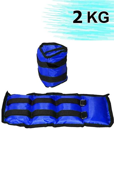 Jet 2 kg X 2 Pieces Hand & Foot Weight Sand Bag and Muscle Strengthener Blue Set