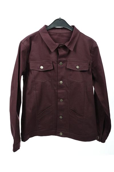 neva trade Burgundy Color 4 Pocket Gabardine Unisex Jacket & Men 12-20 Years