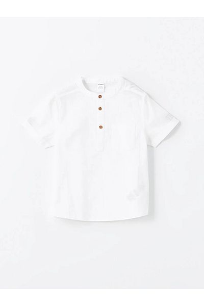 LC Waikiki Cămașă pentru băiat cu guler alb LCW Kids