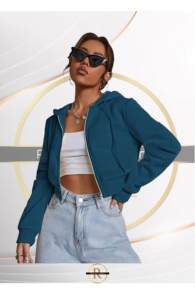 Risil-Nu Company Jachetă de transpirație Relax Fit Crop, sezon nou 3