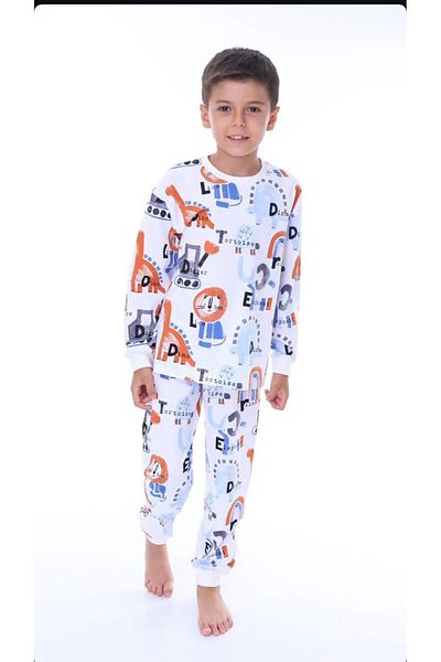 Little Pumpkin Set de pijamale sezoniere cu modele de dinozauri pentru băieți