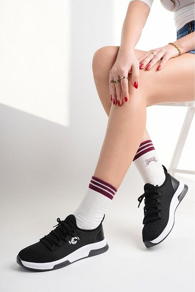 STOCON Black Sneaker - Women's and Unisex Casual Sports Shoes, Walking Shoes Stc1068