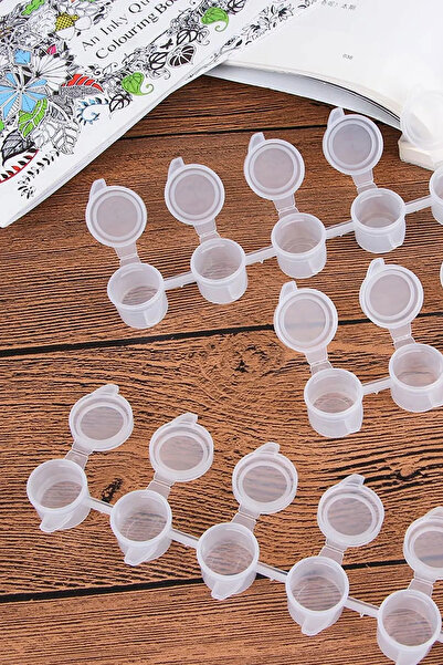 BİRBEYSTORE Akrilik Boya Kutusu Boş Boya kutusu 4 ML Plastik (6) Göz (1) Set ...