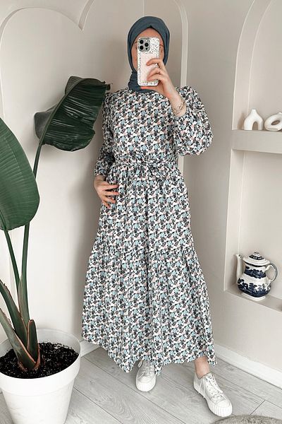ModaAycan Blue Print Tiny Dress - Ma276