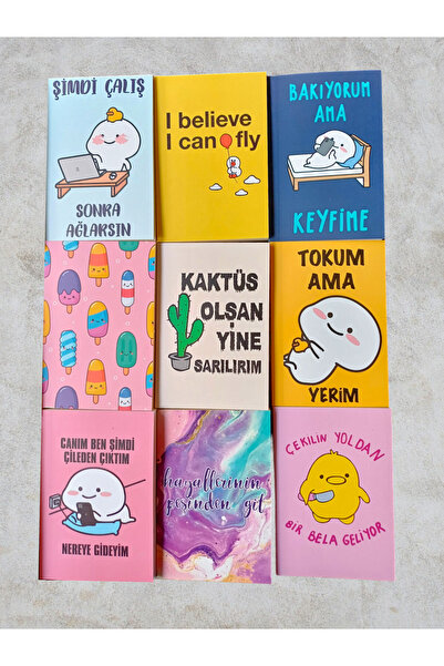 anonim Bloc de note din 5 bucăți Written Trend care adaugă culoare în agitați...