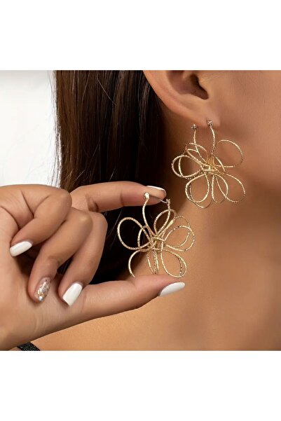 Minnoş Dükkan Çiçek Halka Küpe