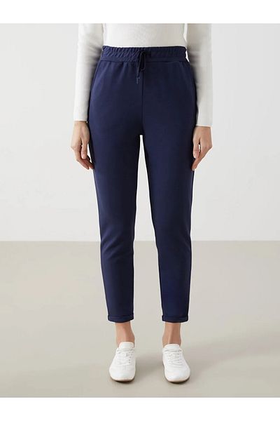 LC Waikiki Γυναικεία φούτερ LCW Modest Navy Blue ελαστική μέση