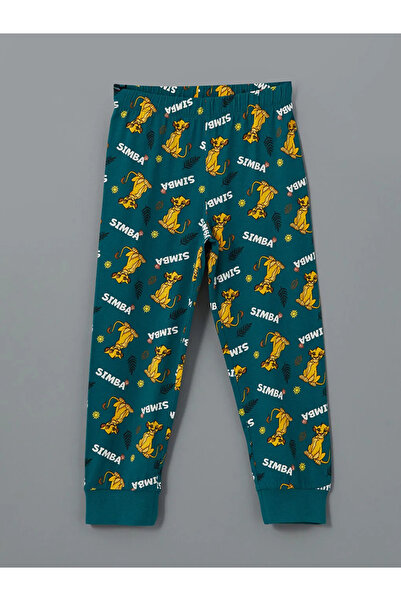 LC Waikiki LCW Kids Ekru Aslan Kral Baskılı Erkek Çocuk Pijama Takım