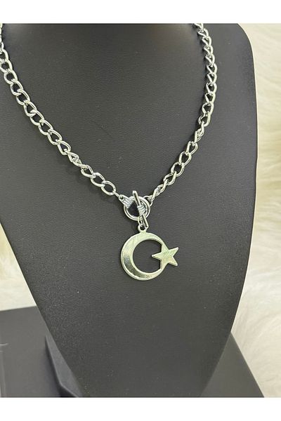 Hediyedukkani Men's Moon Star Necklace
