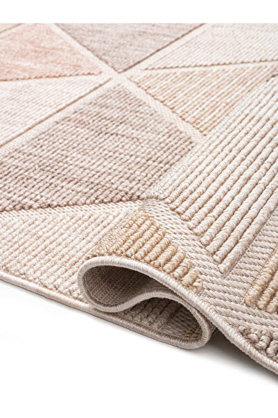 Home Rio Iskandinav Salon Halısı Mutfak Halısı Yolluk Bukle Halı Tozumaz Açık Bej Vizon
