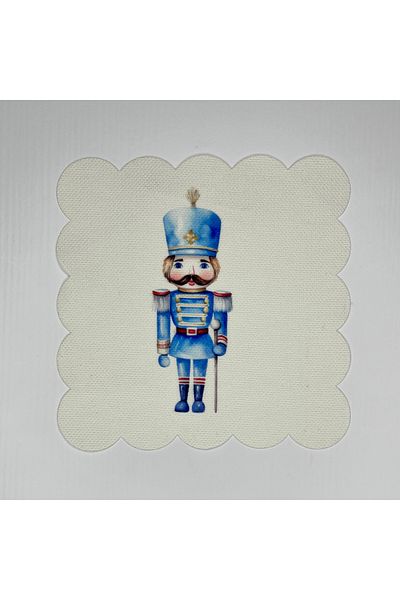 DECO Blue Lead Soldier Patterned Digital Printed Washable Cocktail Napkin - Watercolor