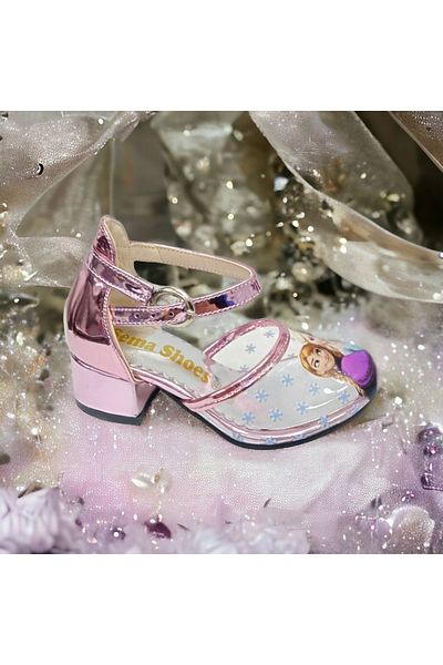 PATİK BEBE Pantofi de prințesă roz transparenti pentru fete