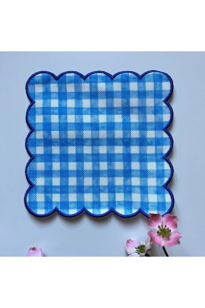 DECO Сині цифрові друковані серветки з візерунком «потікаре» - декоративні ко...