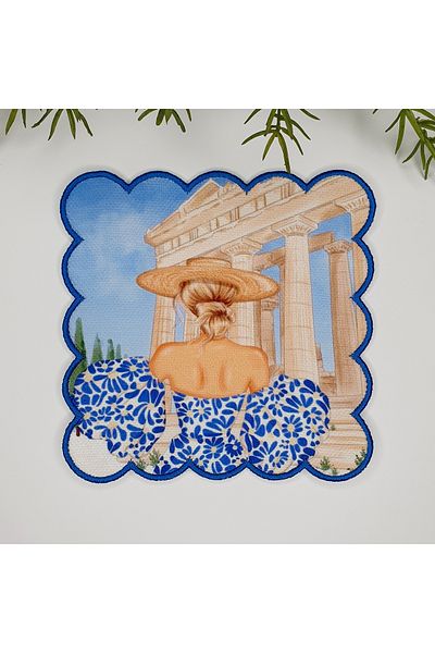 DECO Σχέδιο στο χέρι Γυναικείο Κέντημα Κοκτέιλ Χαρτοπετσέτα 1 τεμάχιο