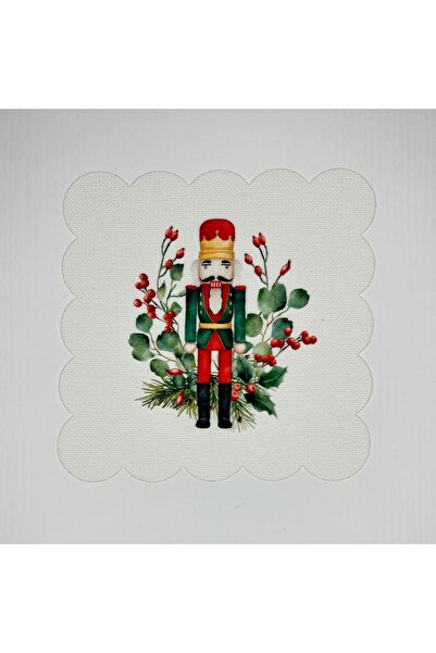 DECO Sulu boya Kurşun Asker Desenli Dijital Baskılı Lazer Kesim Kokteyl Peçetesi