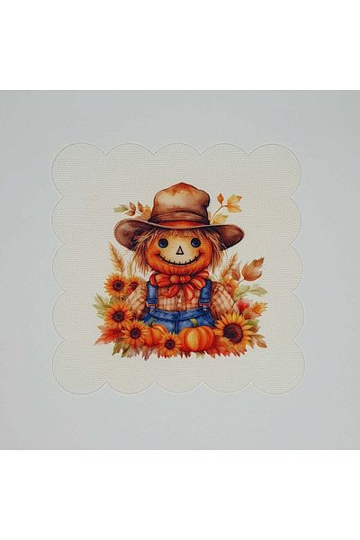 DECO Cute Farmer Patterned Digital Printed Laser Cut Cocktail Napkin
